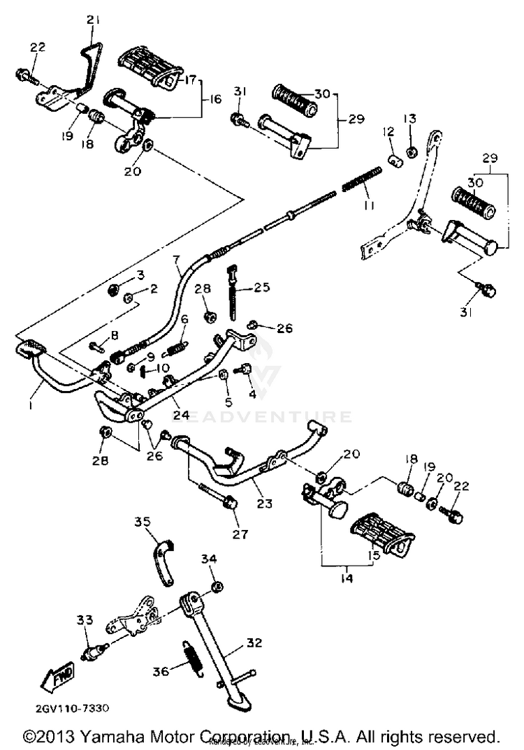 Stand Footrest Schematic