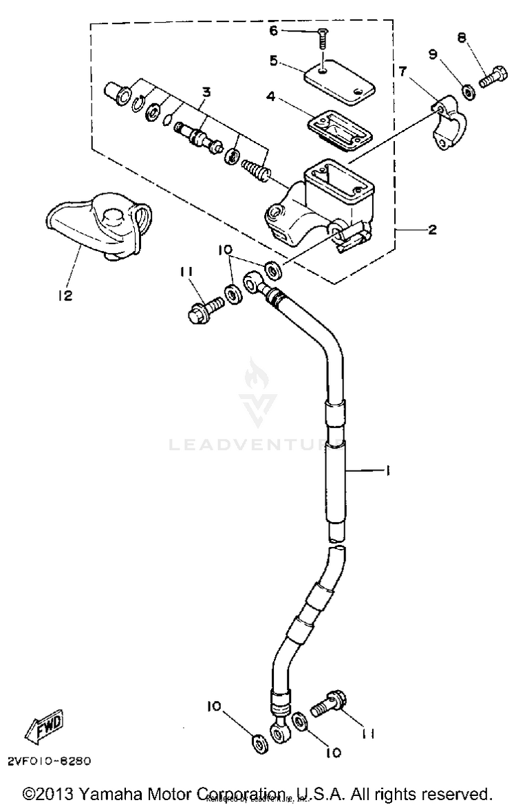 Front Master Cylinder Schematic