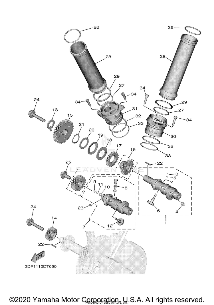 Camshaft & Chain STAR VENTURE - XV19FML - 2021 Schematic