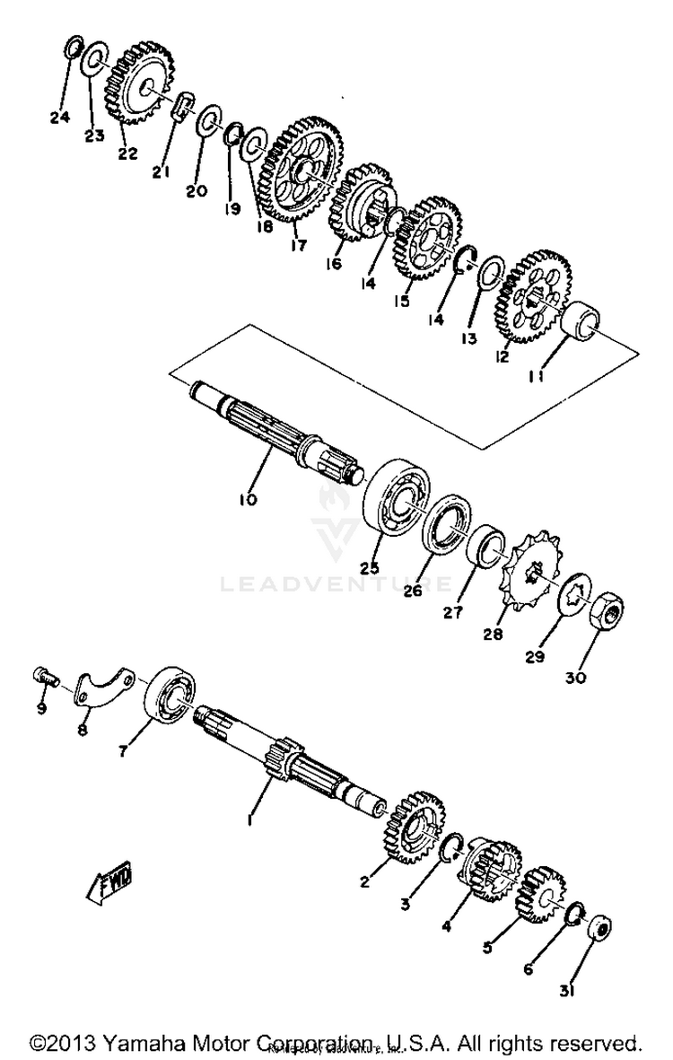 Transmission GT80A - 1974 Schematic