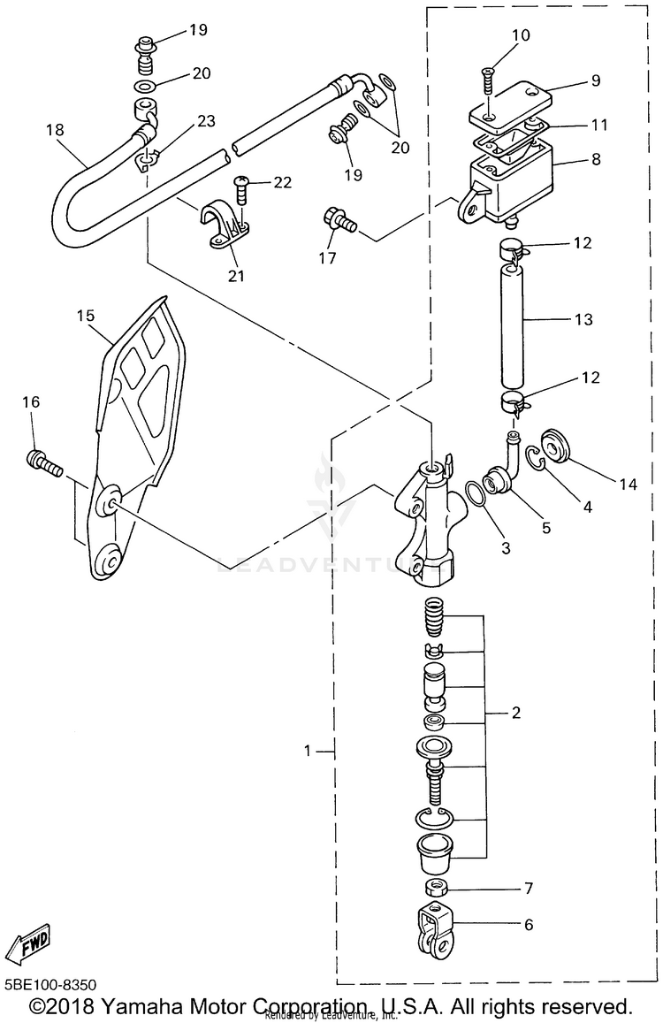 Rear Master Cylinder Schematic