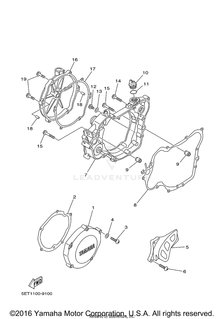 Crankcase Cover 1 Schematic