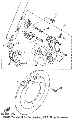 Front Brake Caliper Schematic