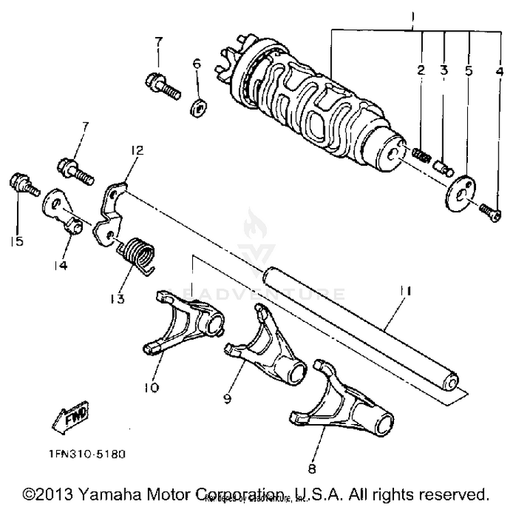 Shift Cam Fork Schematic