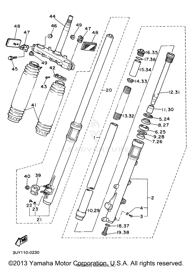 Front Fork Schematic
