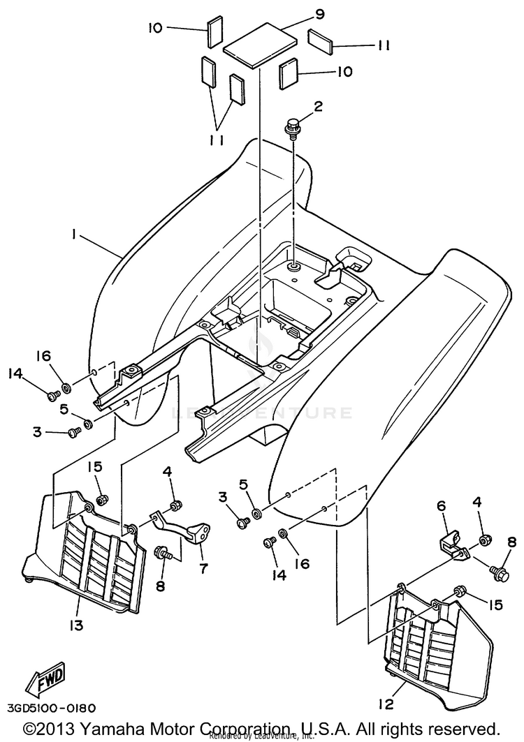 Rear Fender Schematic