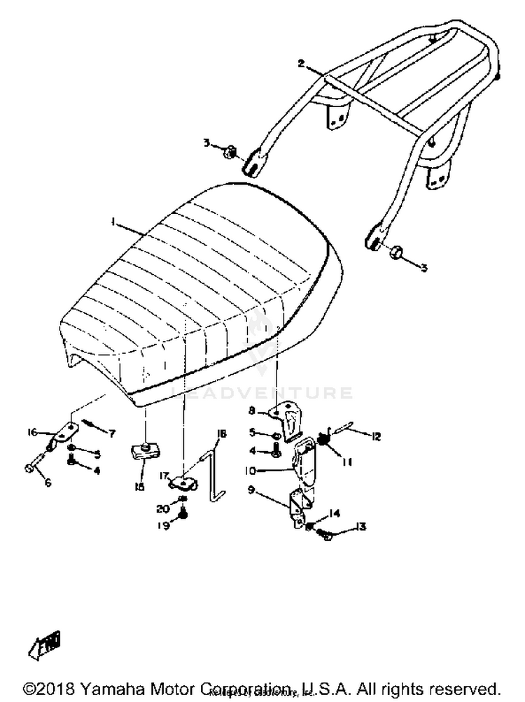 Seat Carrier AT3_CT3 - AT2 - 1972 Schematic
