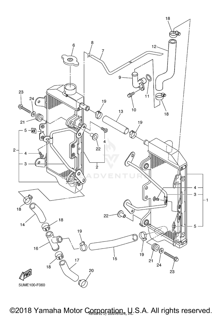 Radiator Hose Schematic
