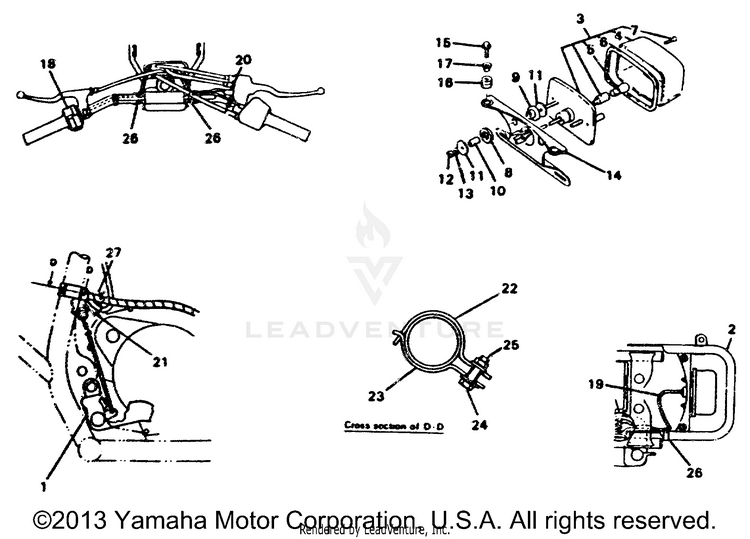 Taillight Kit Maine & New Hampshire BLASTER - YFS200J - 1997 Schematic