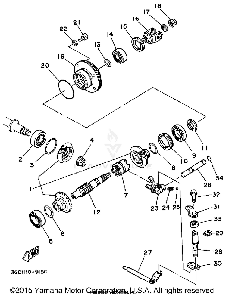 Middle Drive Gear Schematic