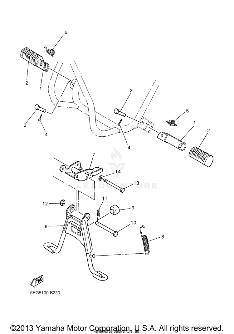 Stand & Footrest Schematic