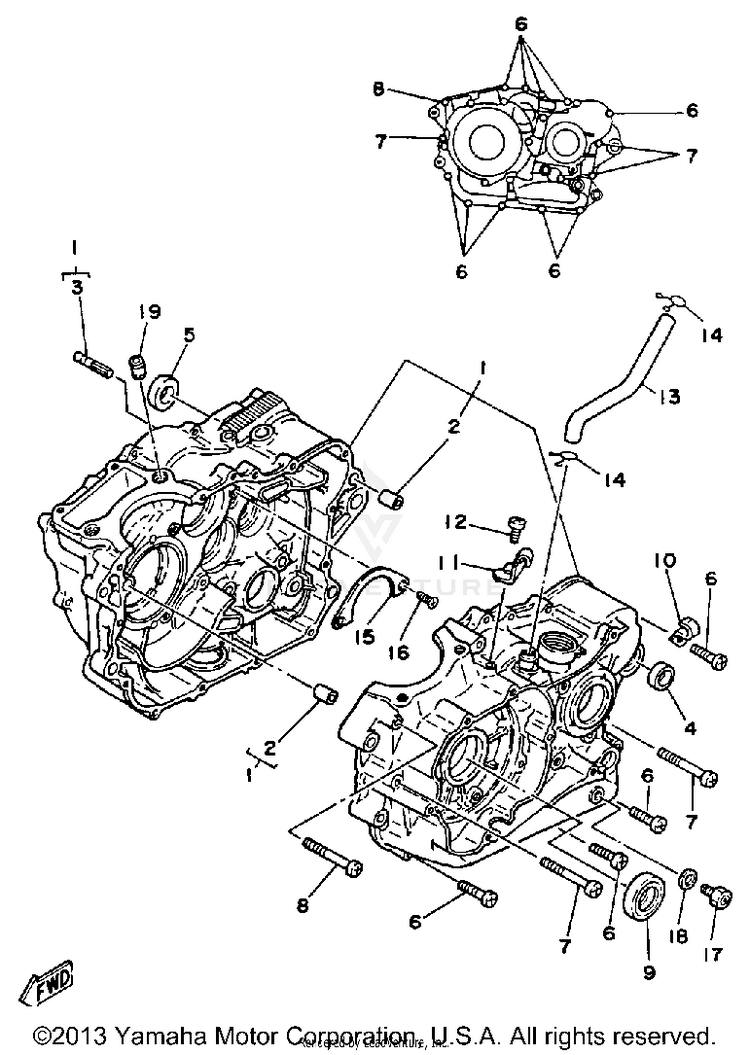 Crankcase Xt350n Schematic