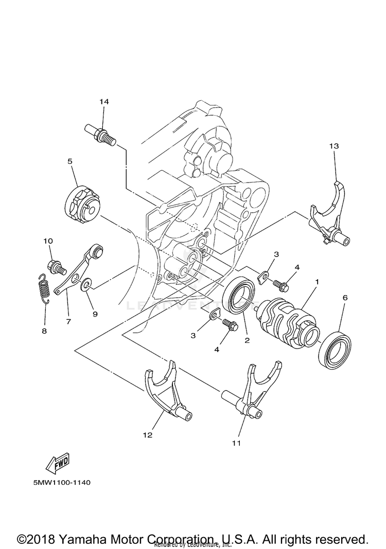 Shift Cam Fork Schematic