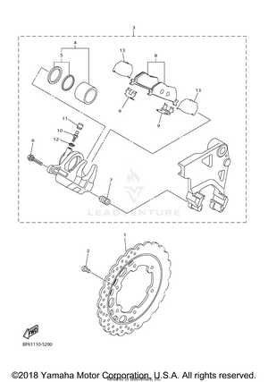 Rear Brake Caliper Schematic