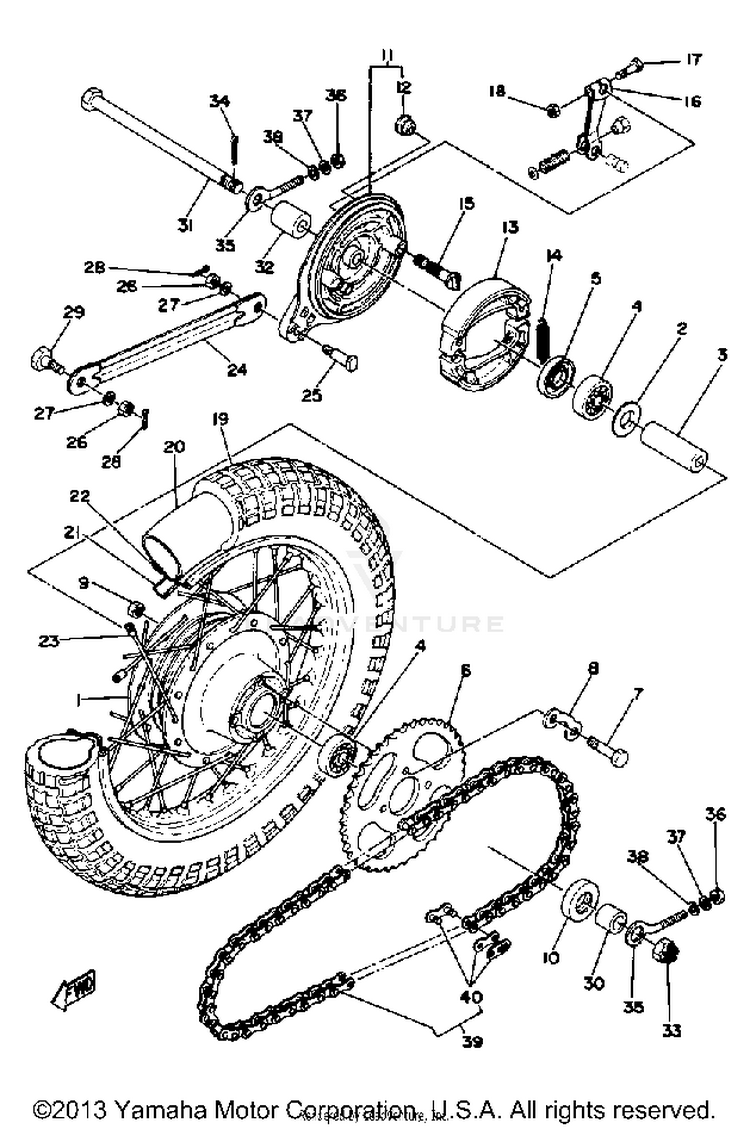 Rear Wheel   Dt80h - J - K Schematic