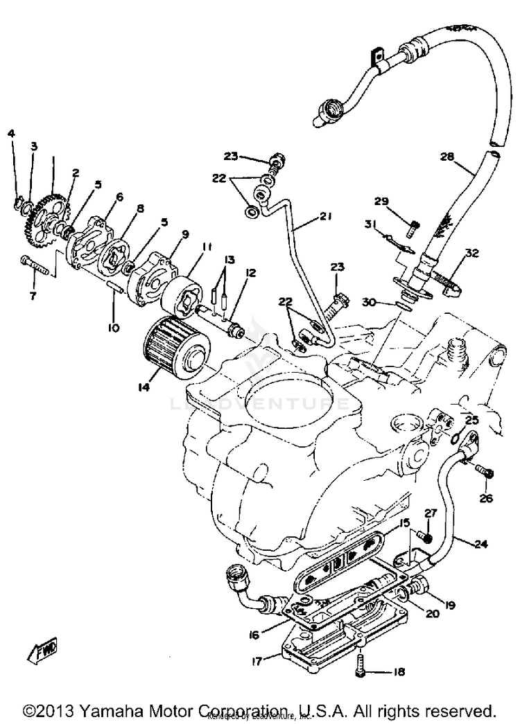 Oil Pump - Oil Filter Schematic