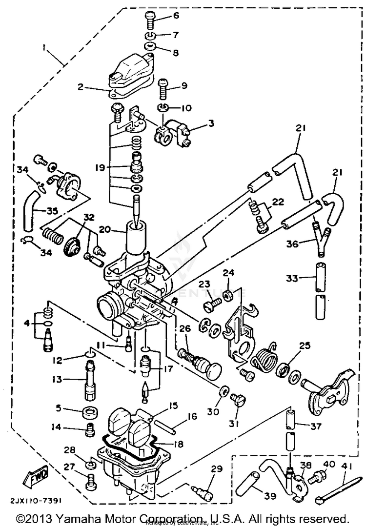 Carburetor California Model Only Schematic