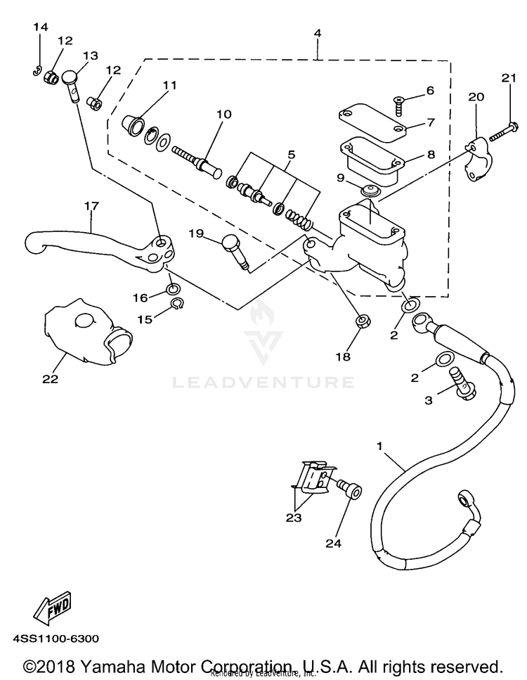 Front Master Cylinder Schematic