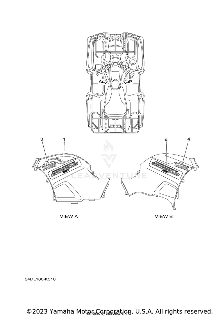 Graphics GRIZZLY 550 EPS 4WD - YFM5FGPAGR - 2011 Schematic