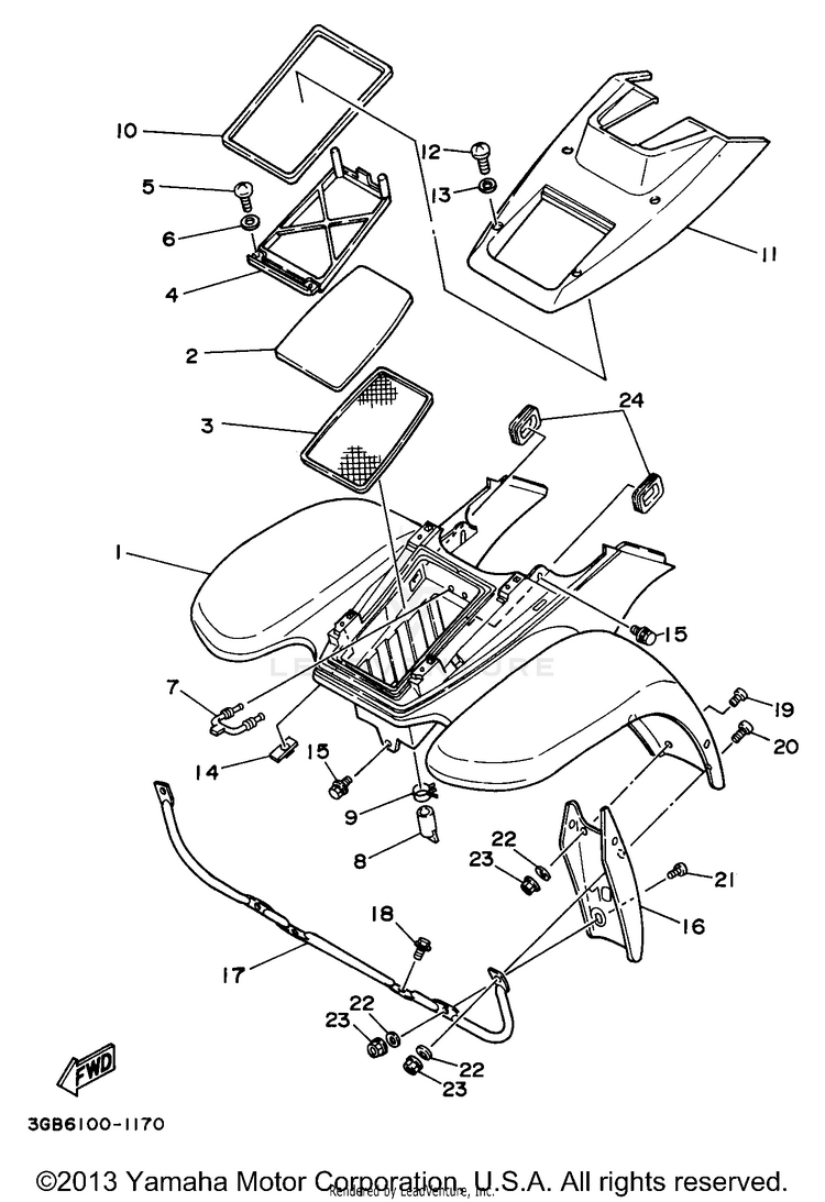 Front Fender Schematic
