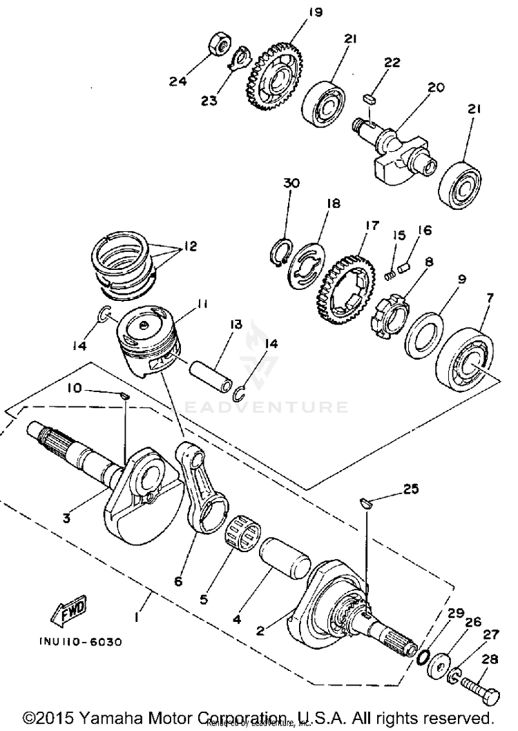 Crankshaft-Piston Schematic