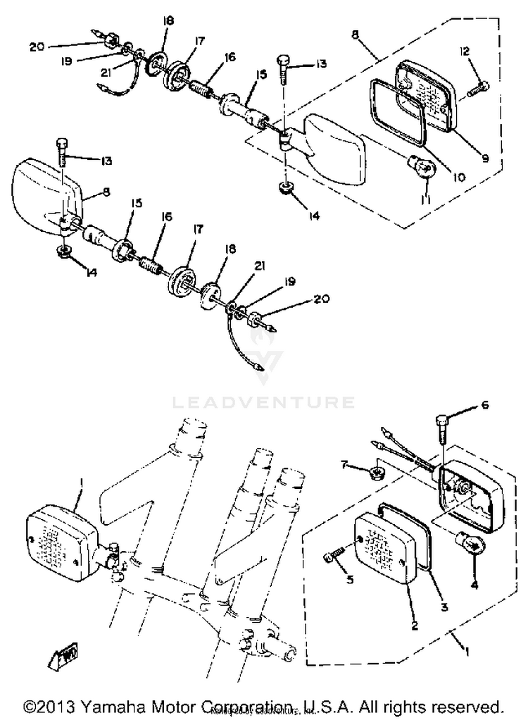 Flasher Light XS1100G - 1980 Schematic