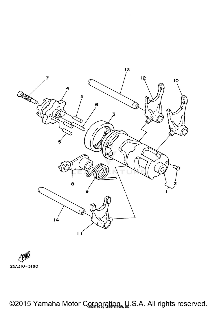 Shift Cam Fork Schematic