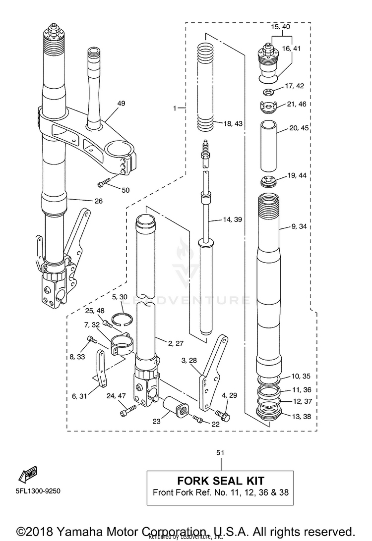 Front Fork Schematic
