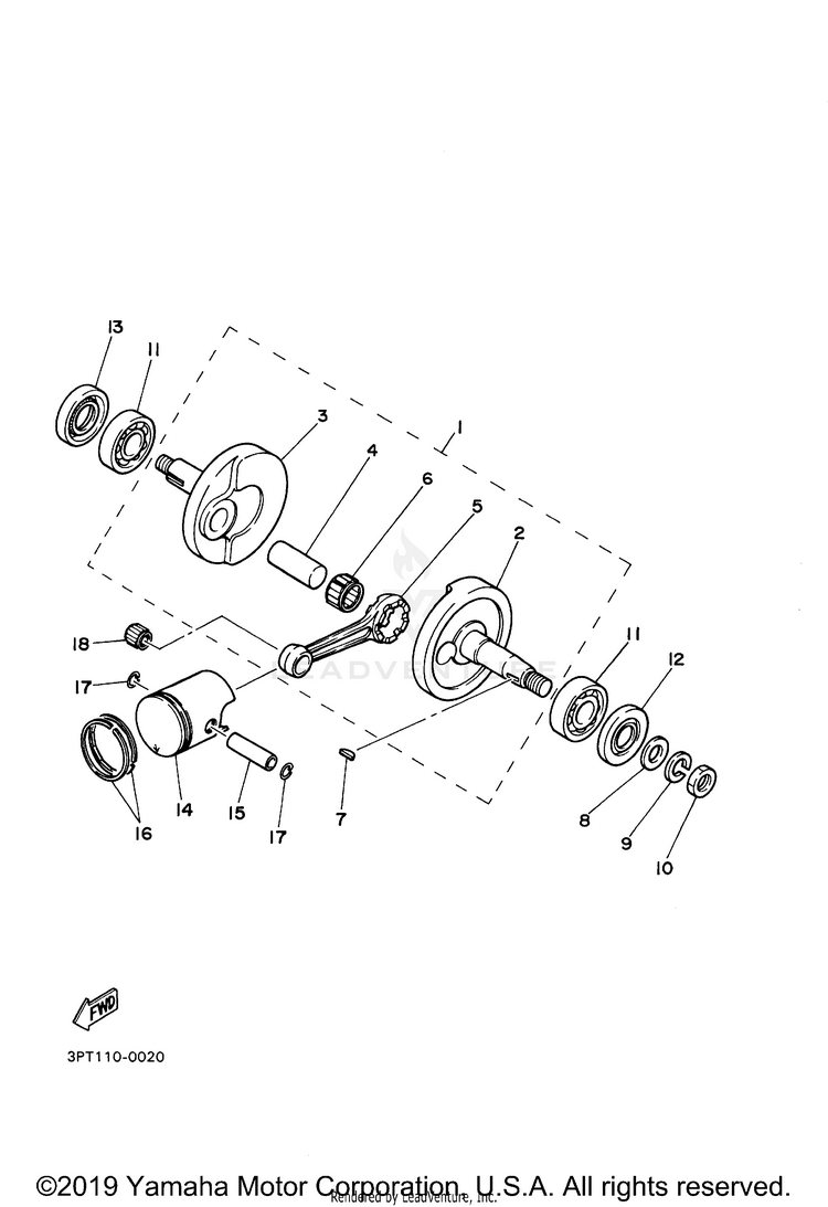 Crankshaft Piston Schematic
