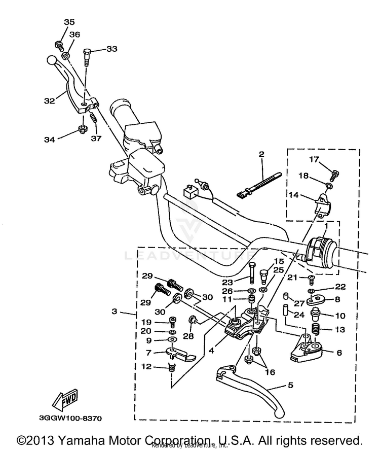 Handle Switch - Lever Schematic