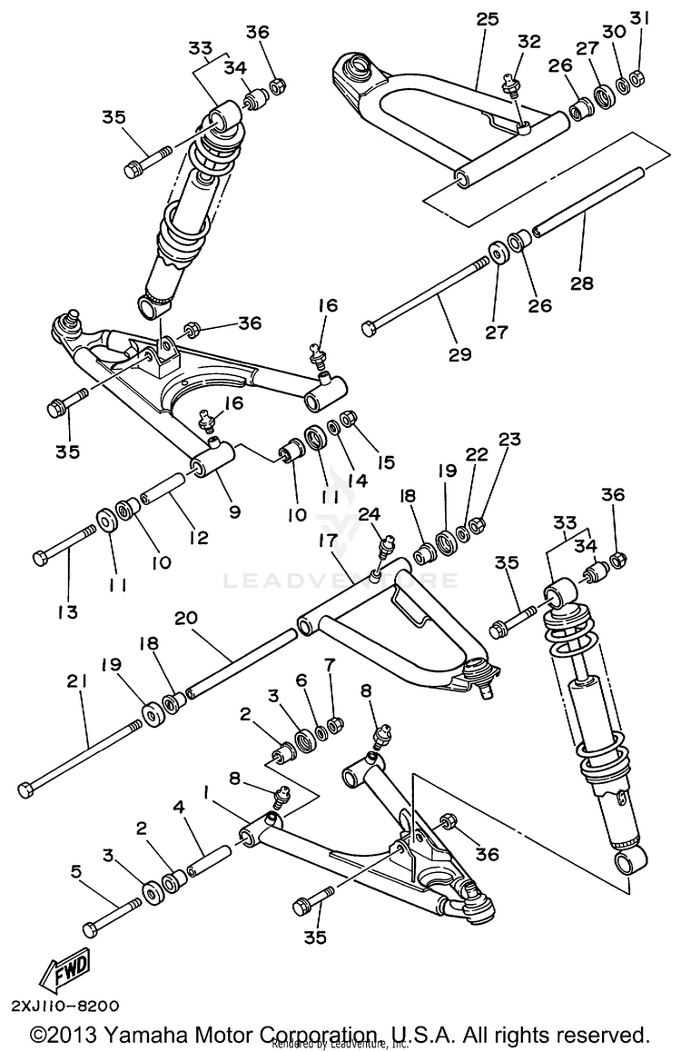 Front Suspension Wheel Schematic