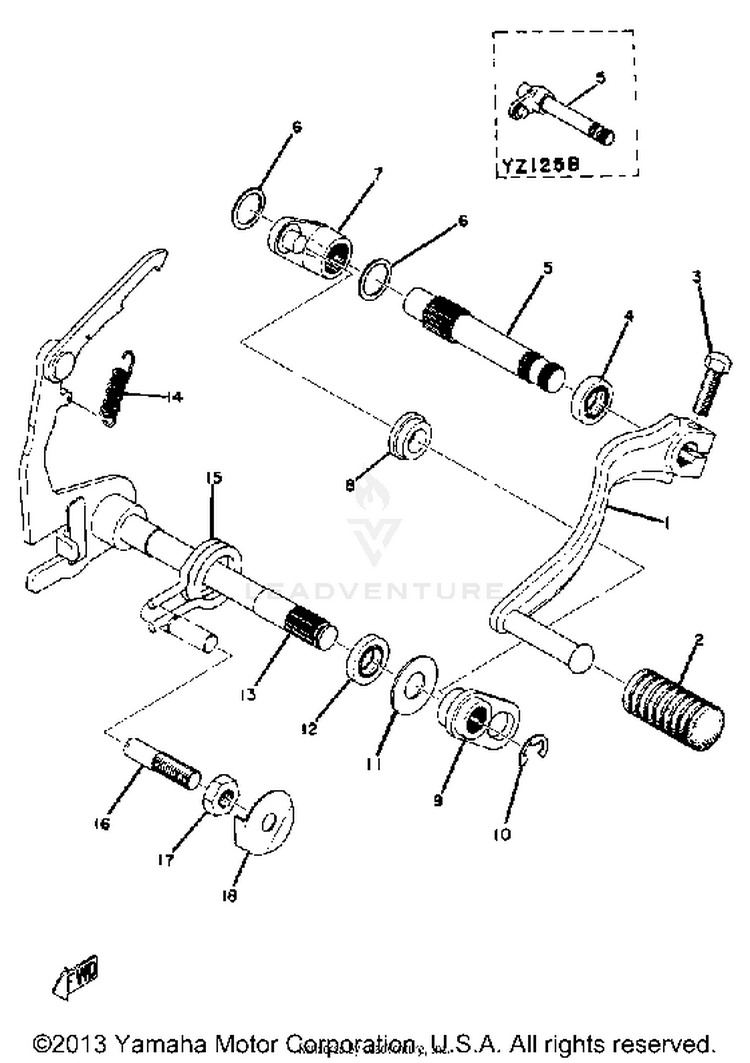 Shifter 2 Yz125a - B Schematic