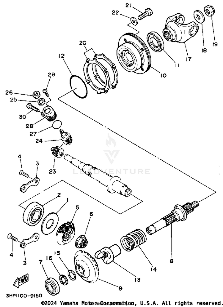 Middle Drive Gear Schematic