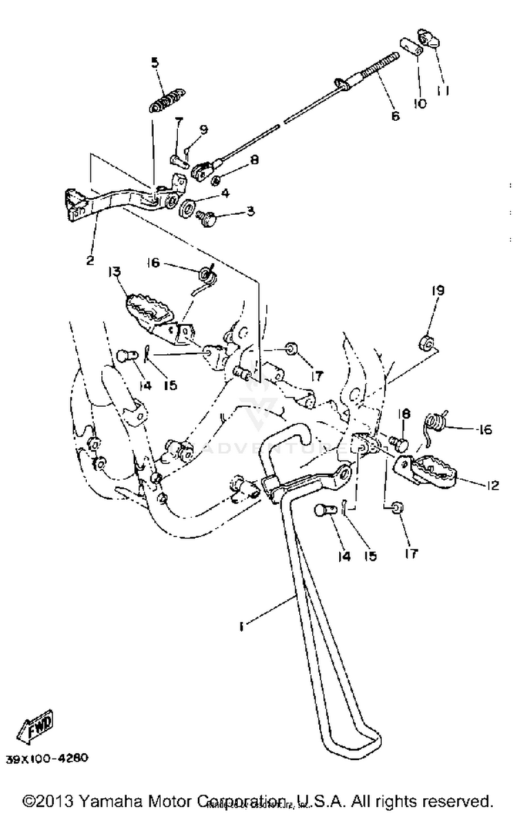 Stand - Footrest Schematic