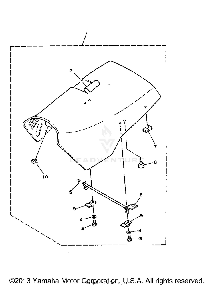 Seat BIG BEAR - YFM350FWB_MNH - 1991 Schematic