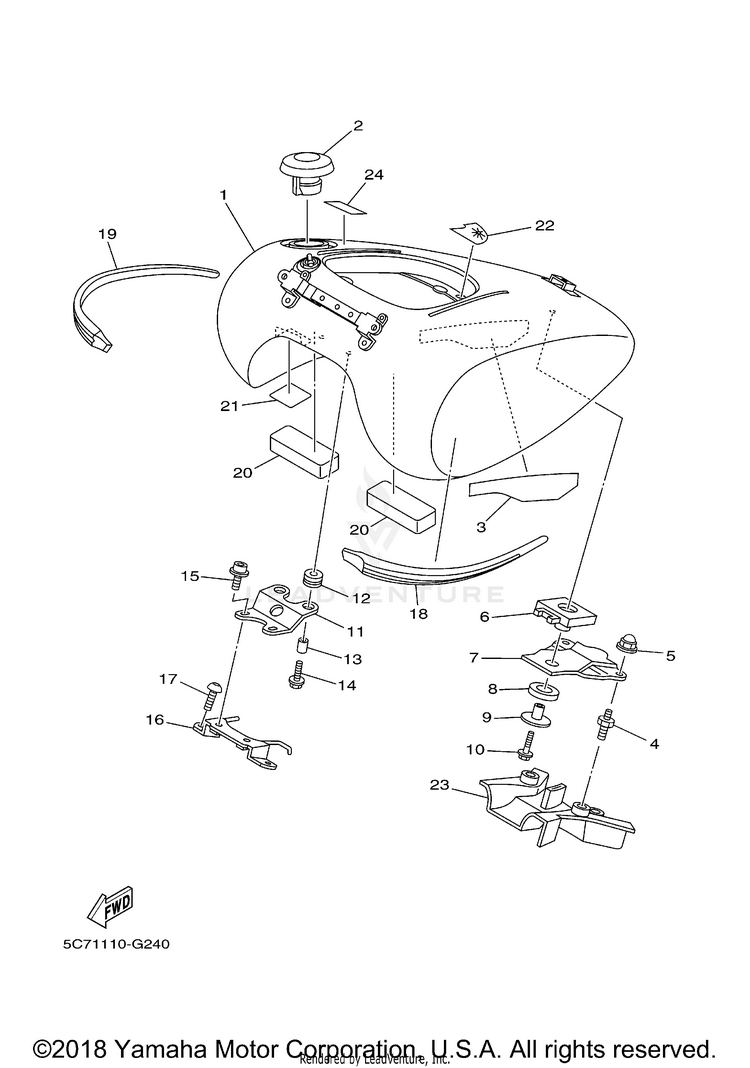 Fuel Tank RAIDER S - XV19CSZCB - 2010 Schematic