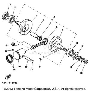 Crankshaft - Piston Schematic