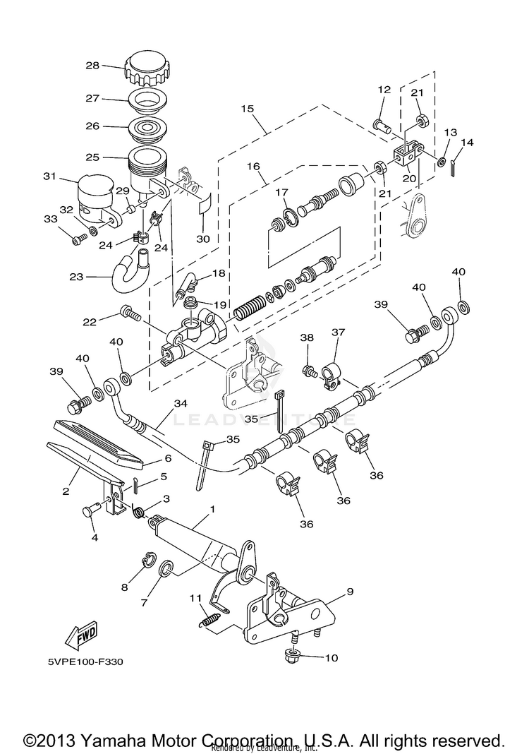 Rear Master Cylinder Schematic