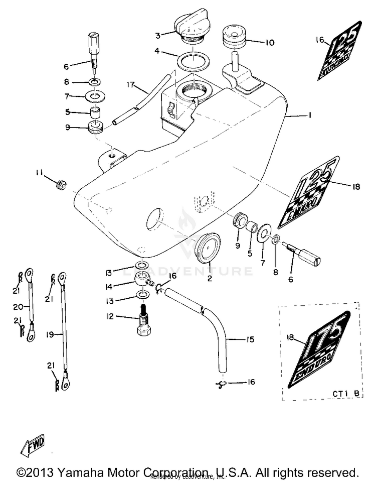 Oil Tank AT1B - 1970 Schematic