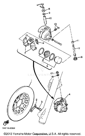 Front Brake Caliper Schematic