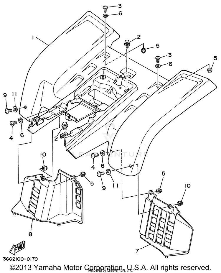 Rear Fender Schematic
