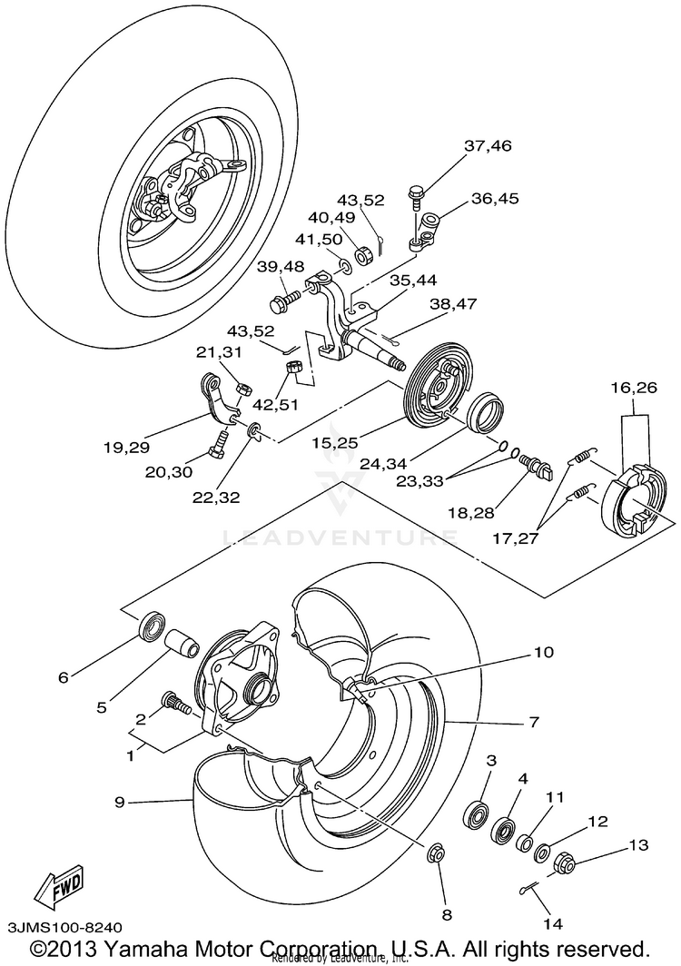 Front Wheel Schematic