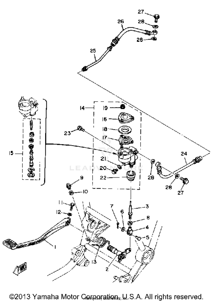 Brake XS1100SG - 1980 Schematic