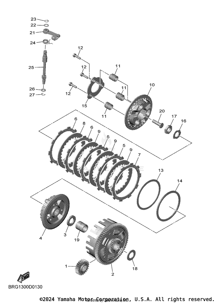 Clutch MT03 - MT03SCB - 2025 Schematic