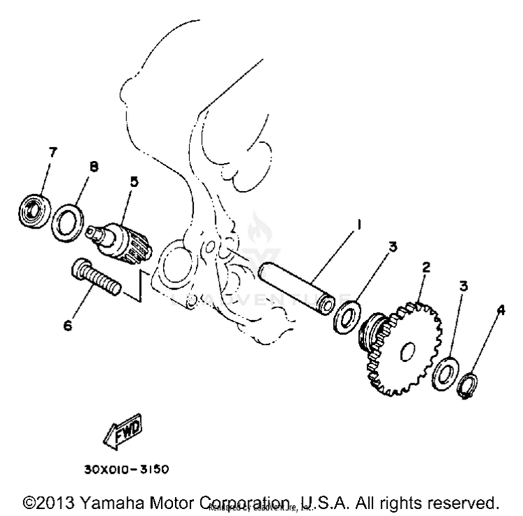 Tachometer Gear Schematic