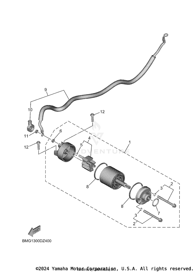 Starting Motor XSR900 - XSR900SCB - 2025 Schematic