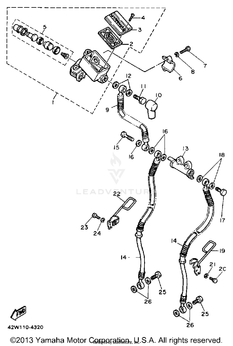 Front Master Cylinder Schematic