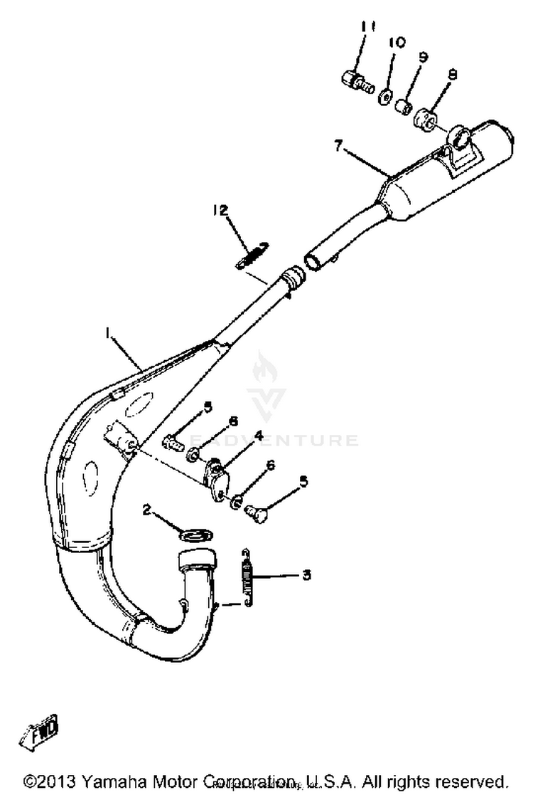 Exhaust Yz125g Schematic