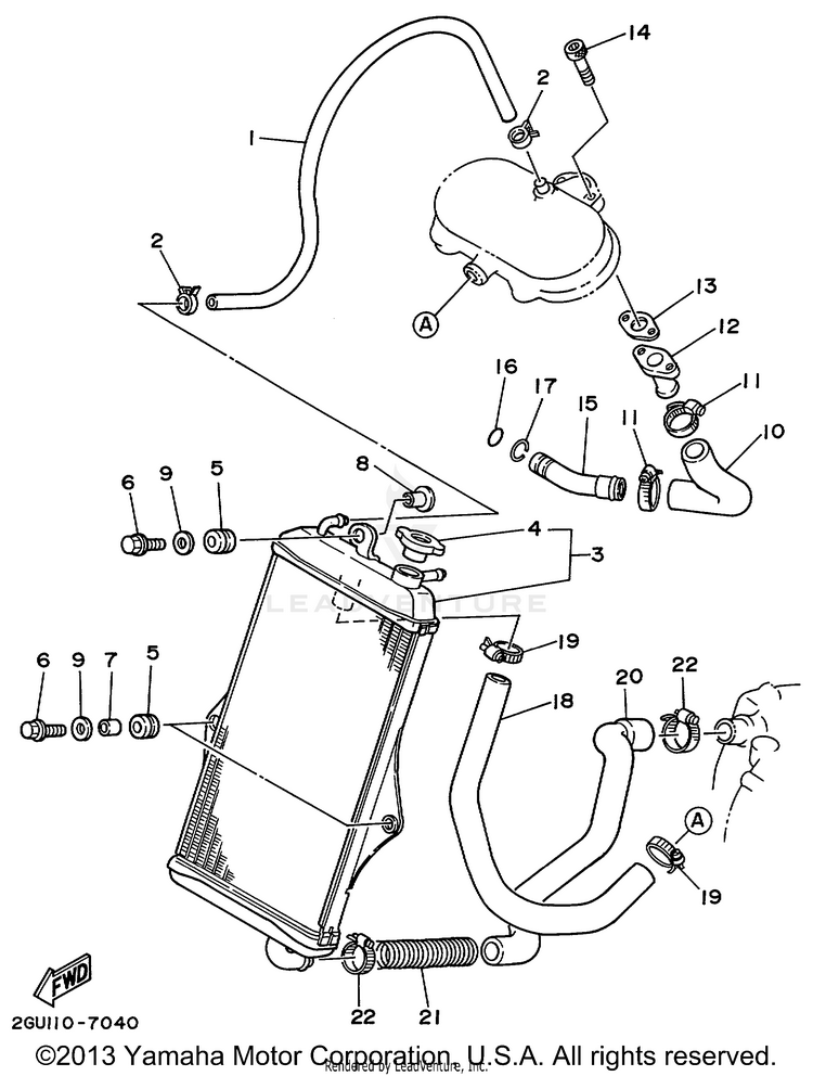 Radiator - Hose Schematic