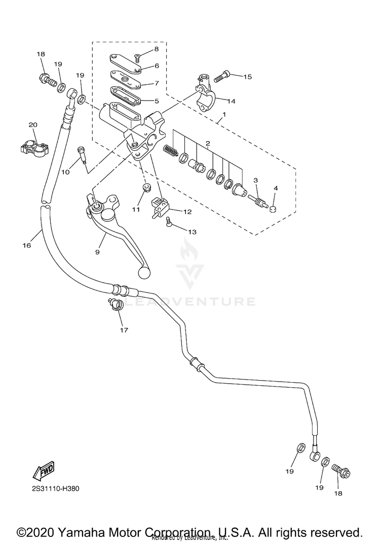 Front Master Cylinder 2 Schematic
